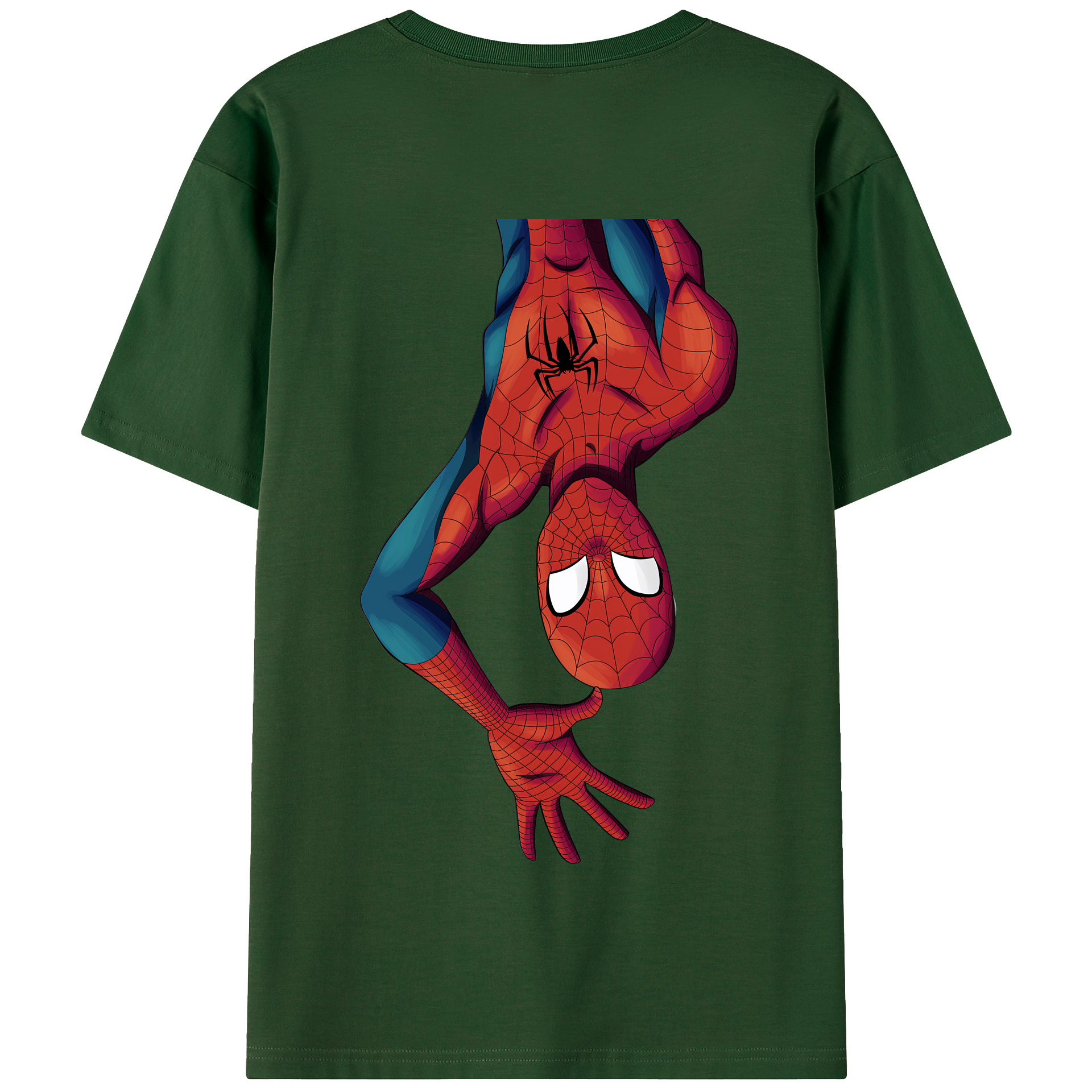 （画像用） Spider Man スパイダーマン 綿100％半袖Tシャツ（背面プリント）